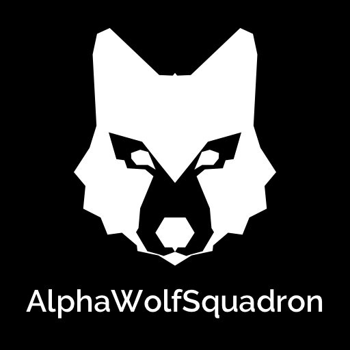 AlphaWolfSquadron Logo - White